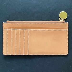 G.I.L.I. Leather Zip Top Card Case - Lucca/Terra Smooth/Gold Tone/REDUCED PRICE!